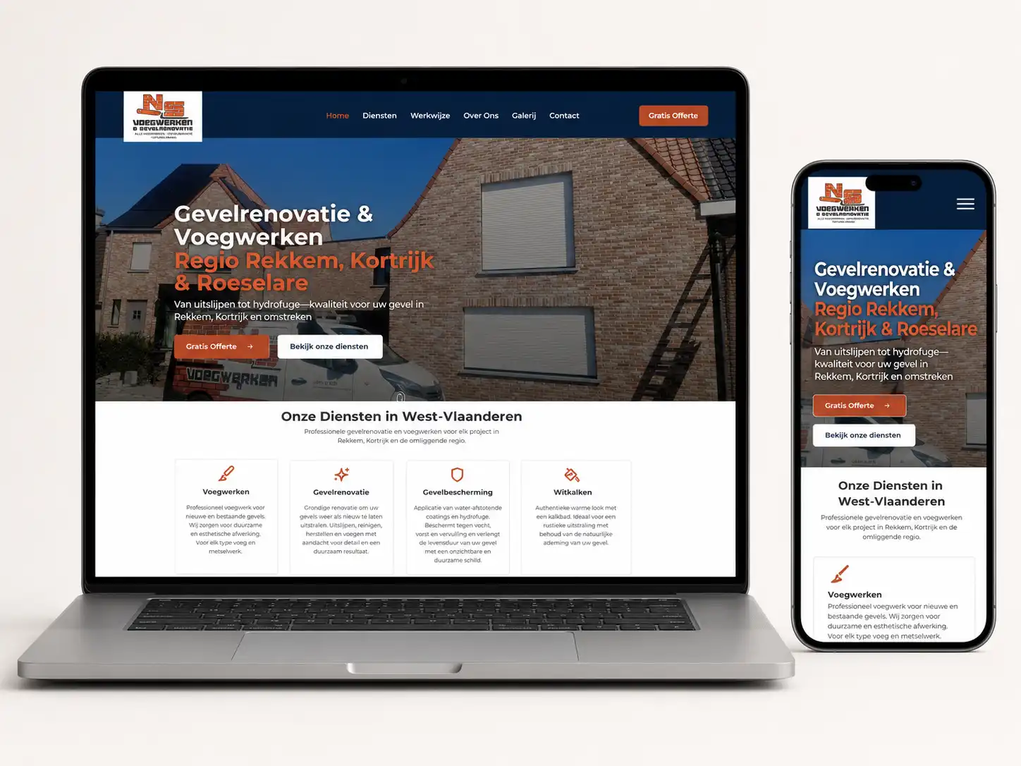 Website voor NS Voegwerken